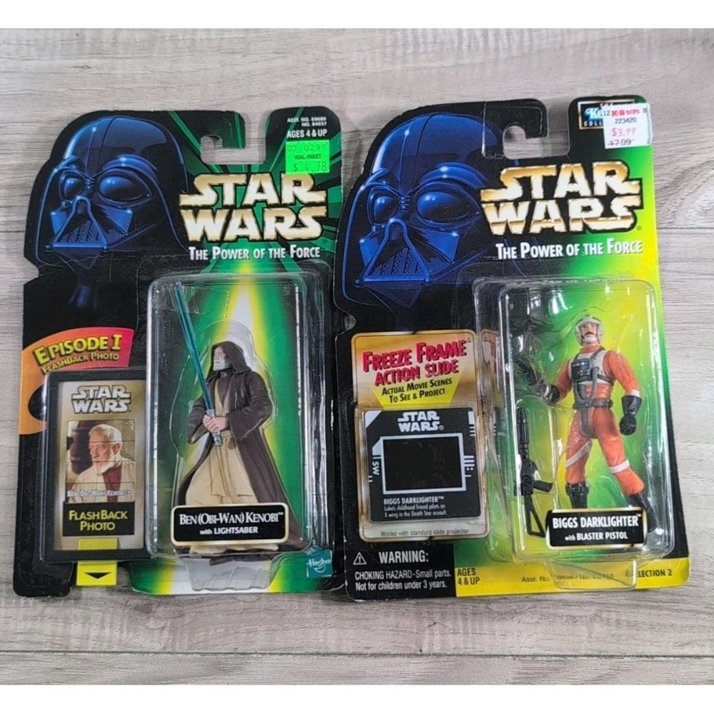 1997 Kenner Star Wars Obi-wan / Biggs Darklighter Action Figures NIB
